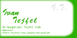 ivan tejfel business card
